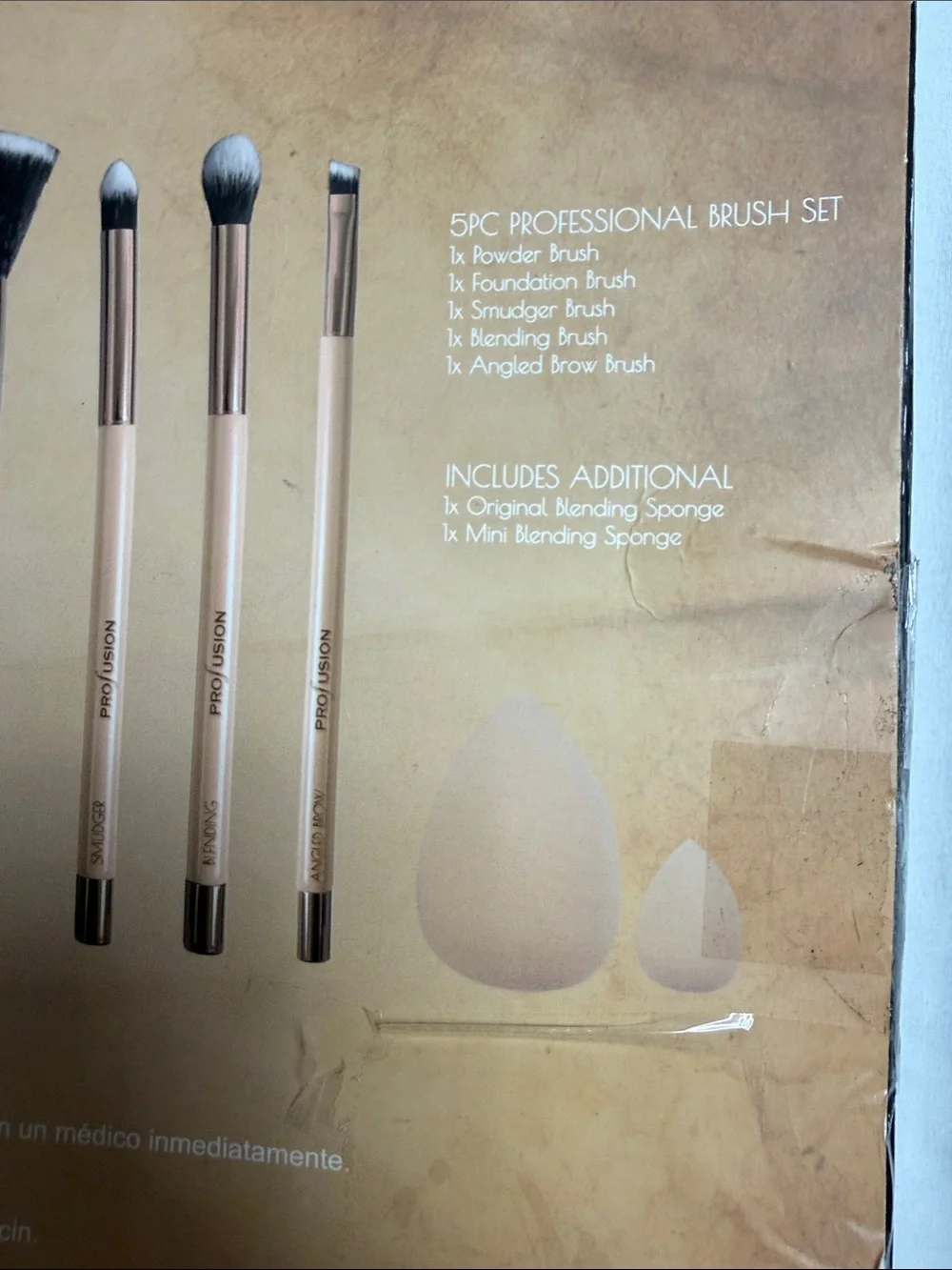 Profusion Cosmetics Beige and Rose Gold Studio Brush Vault Set